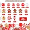 200 Pcs Christmas Beads for Crafts Christmas Beads for Jewelry Making Red and White Beads Wooden Beads Xmas Gingerbread Candy Beads for Craft Holiday DIY Garland Party Tree Hanging Home